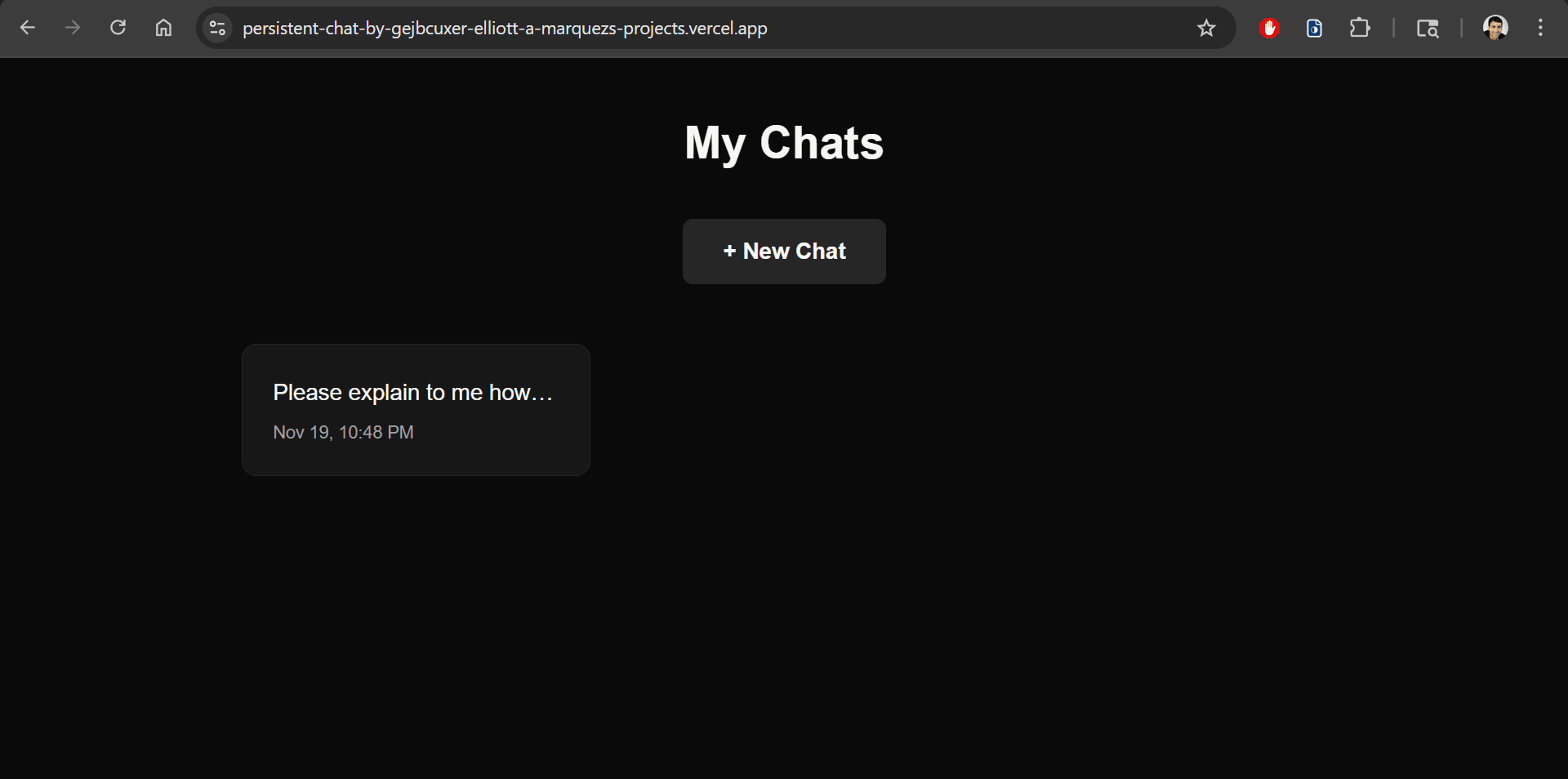 Persistent Chat by ID