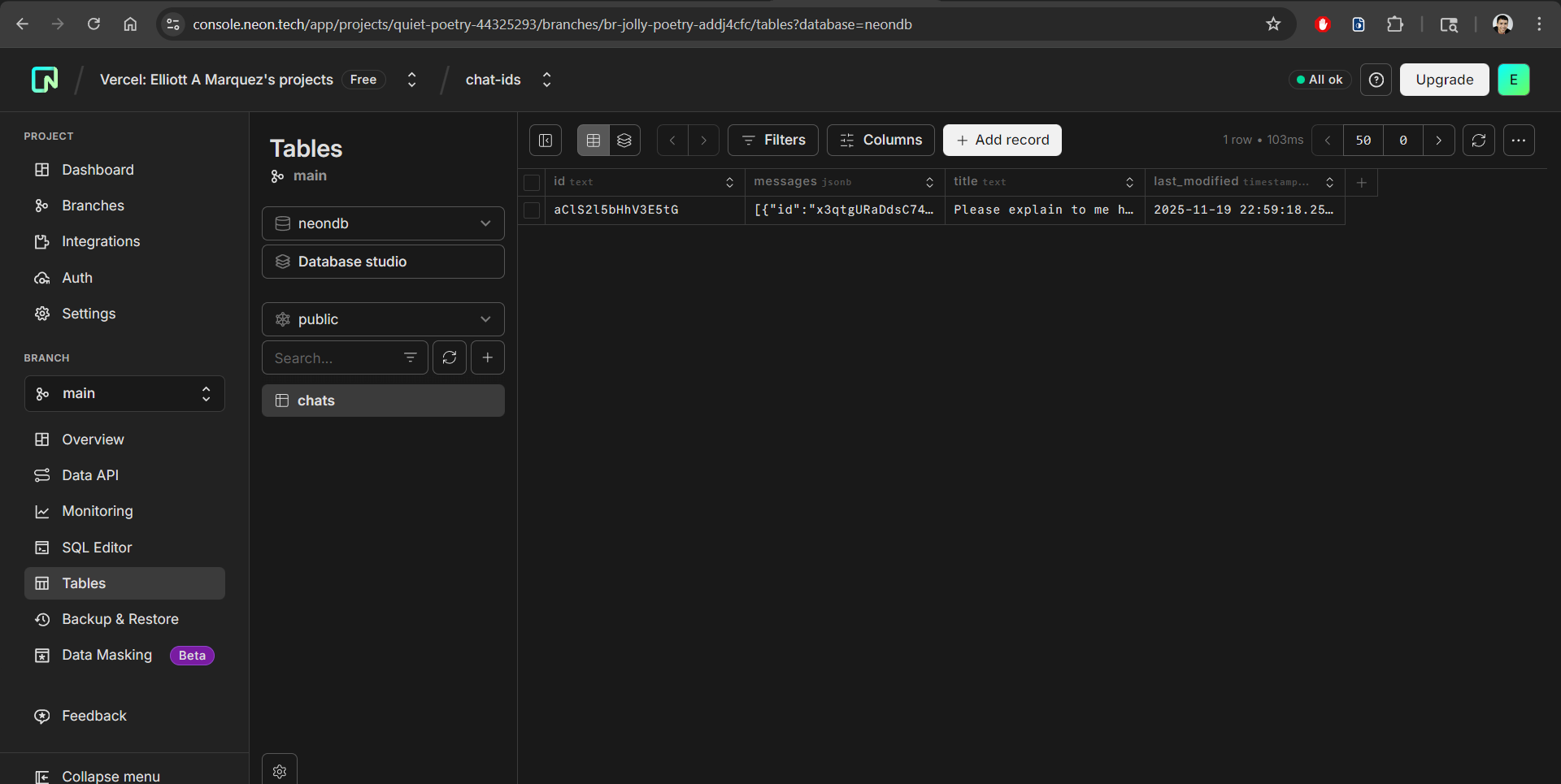 Chat Storage Overview
